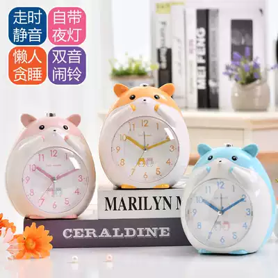 Bed artifact Children's alarm clock Female talking boy Bedroom bed clock Mute clock clock Desktop student