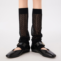 Shangsen black leg sets summer pile socks womens summer thin socks sets calf socks sandals socks leg socks long socks