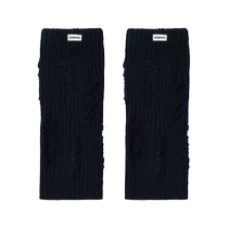 Shangsen solid color ripped leg covers pile socks autumn and winter wool socks covers leggings mid-calf socks womens socks covers loafers Y2K