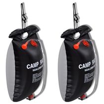 2 pieces OUTDOOR FOLDING BATH BAG PORTABLE SOLAR HOT WATER BAG 20L WILD BATH FLUSH SHOWER Shower Water Storage Bag