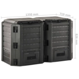 Удобрения бочка черная сад двор удобрения ферментация мусора куча жирная пластиковая компост коробка 800 литров бесплатной доставки в Австралии