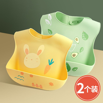 Bavoirs bébé imperméables en silicone bavoirs alimentaires pour enfants poches de riz pour bébé aliments complémentaires féminins poches de riz poches de salive pour tout-petits