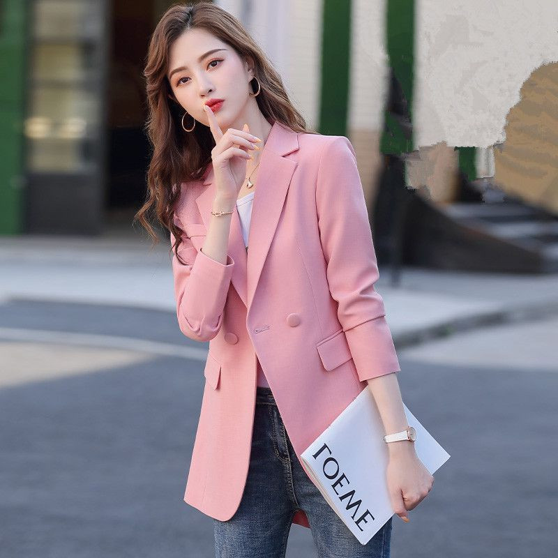 Pink Blazer for Women, Spring and Autumn 2026 New Style, Fashionable and Elegant, High-End Casual Small Suit Jacket