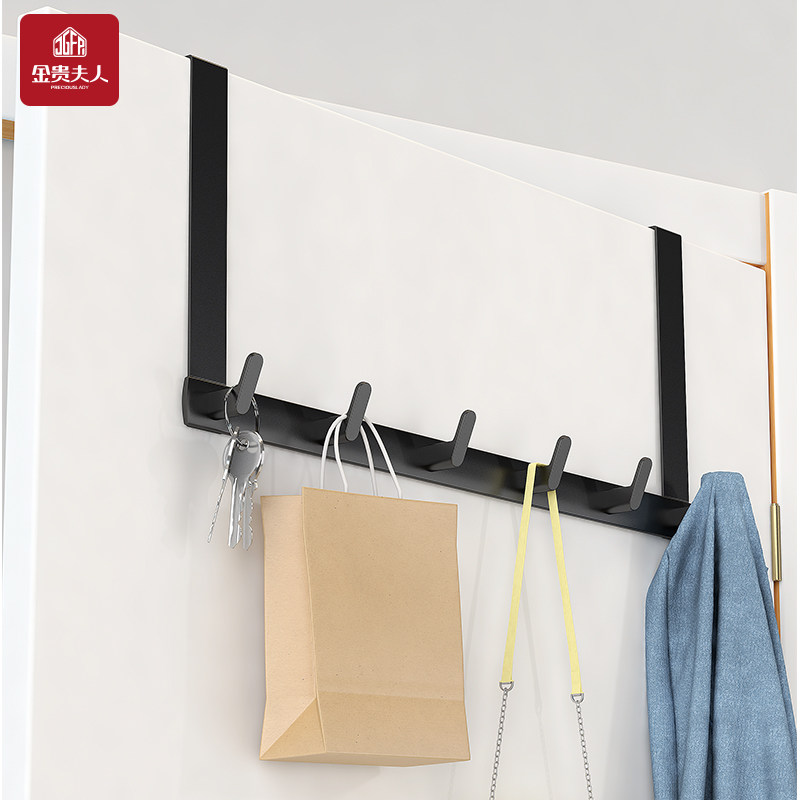 Door hanger door rear rack hanging hanger bedroom wall-hanging free of punching into door Xuanguan clothes hat dormitory containing pole