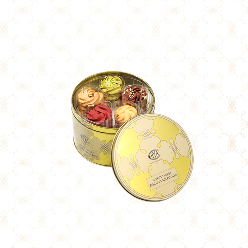 Cova C-Type Butter Pastry Gift Box with Various Flavors, Western-Style Handmade Cookies, 30 Pieces of Snacks for Friends