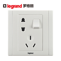 TCL Legrand switch socket panel Meihan white one open 5 five holes two or three plug wall power supply concealed 86 type