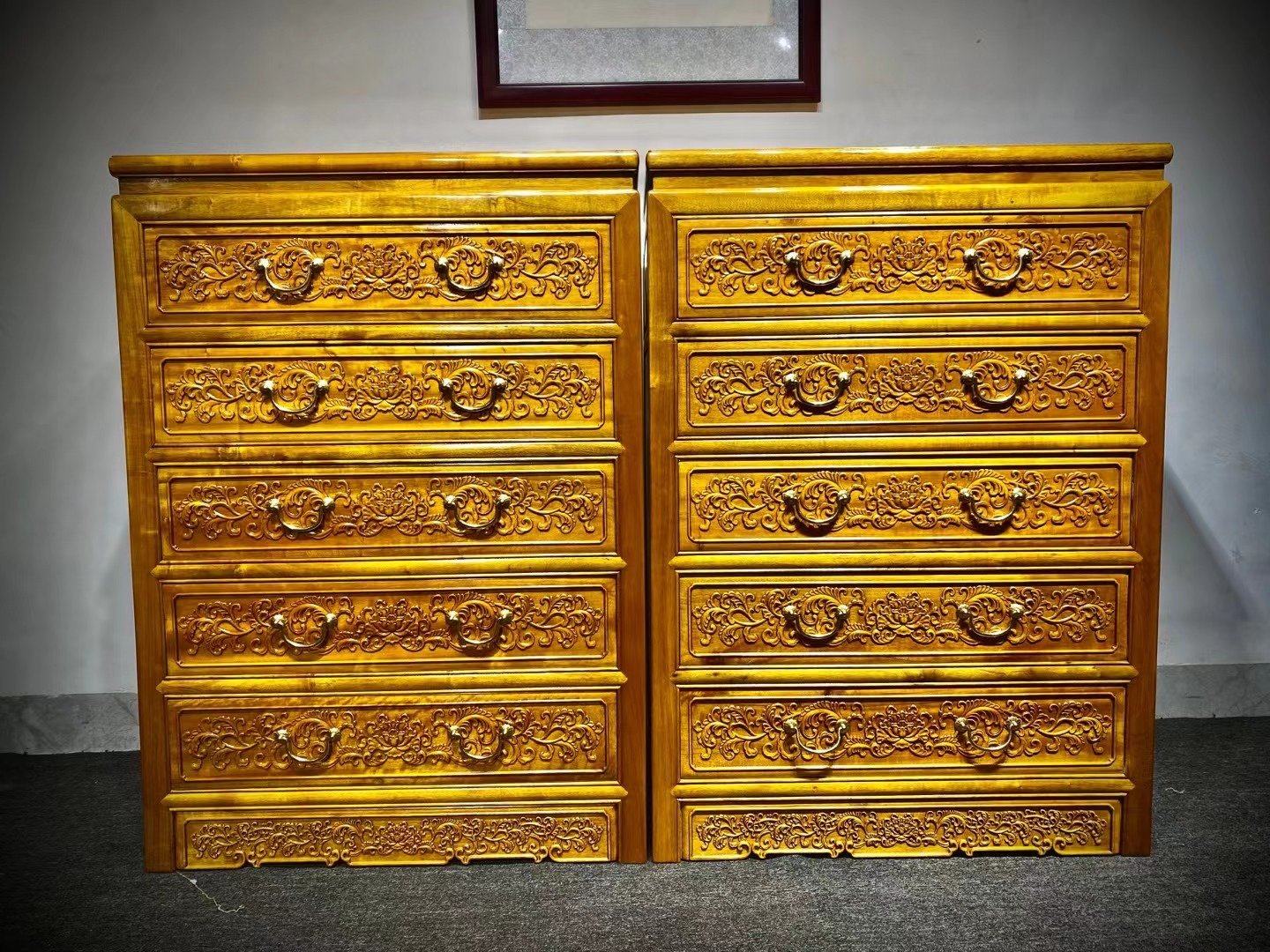 Xiaoye Zhennan Passion Fruit Five-Drawer Cabinet Multifunctional Storage Cabinet Storage Cabinet Solid Wood Furniture