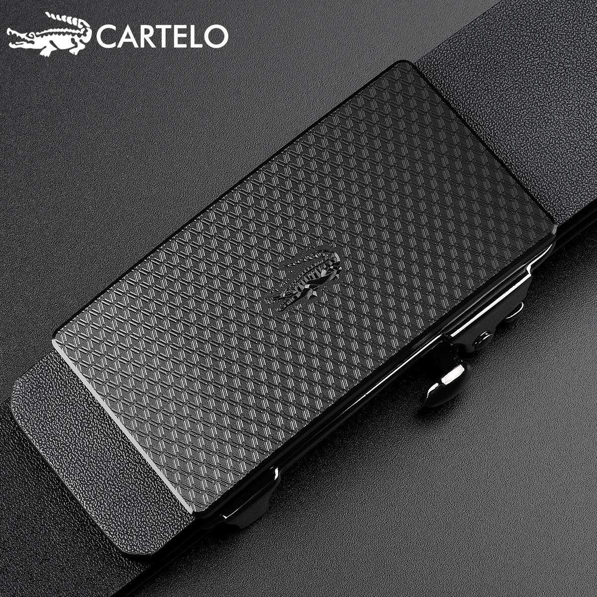 Crocodile belt men's leather toothless automatic buckle business simple top layer cowhide belt middle-aged and young all-match pants belt tide