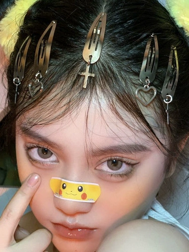 Металлическая заколка для волос, сердце, стиль, США, в стиле панк