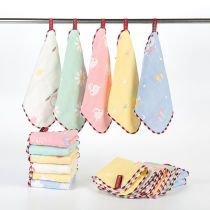 Face towel 6-layer cotton gauze saliva towel Newborn baby childrens handkerchief Baby bath square towel
