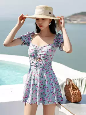 Swimsuit female summer 2021 new belly thin Conservative one fairy swimming swimsuit sexy large size hot spring swimsuit