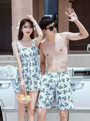 Couple swimsuit men and women 2021 New one summer water park seaside beach set Hot Spring swimsuit