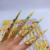 Children's Gold Nail Set Toy Abstract Palace-Style Abstract Queen and Concubine Costume Long Nails Prank