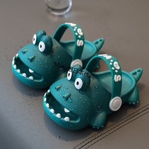 Japanese children bagtoe dinosaur slippers summer boy and girl hole anti-slip thick sole and children wear cool slippers outside