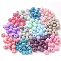 50Pcs Abacus Silicone Beads Decorative Loose Beads For Makin