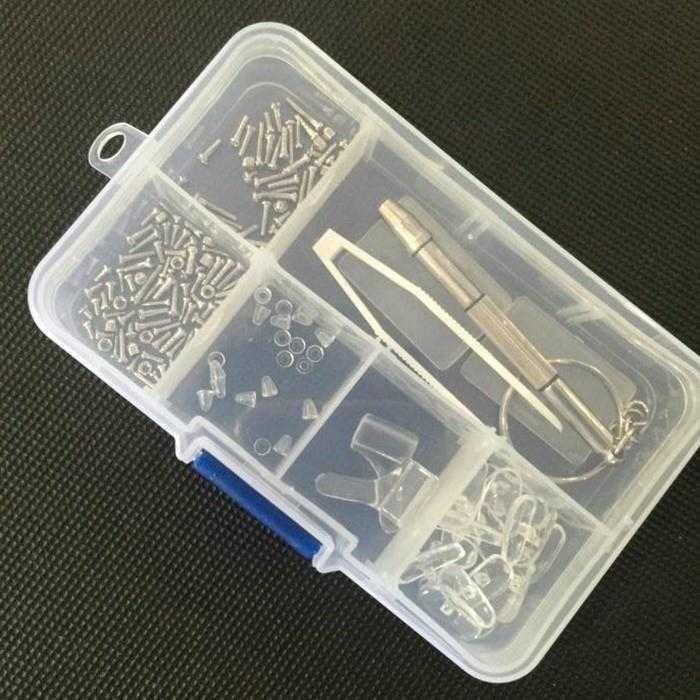 2019 Myopia Small Silicone Knife with Glasses Frame Repair Parts Nuts Screws Eye Nose Cap New