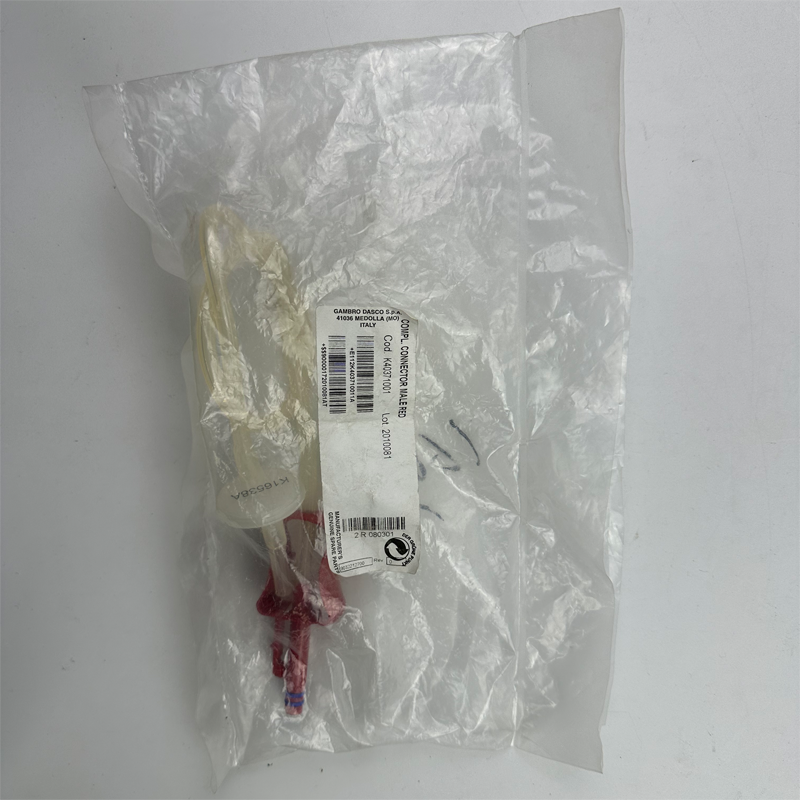 gambro compl. connector male red k40371001金宝旁路接头红色