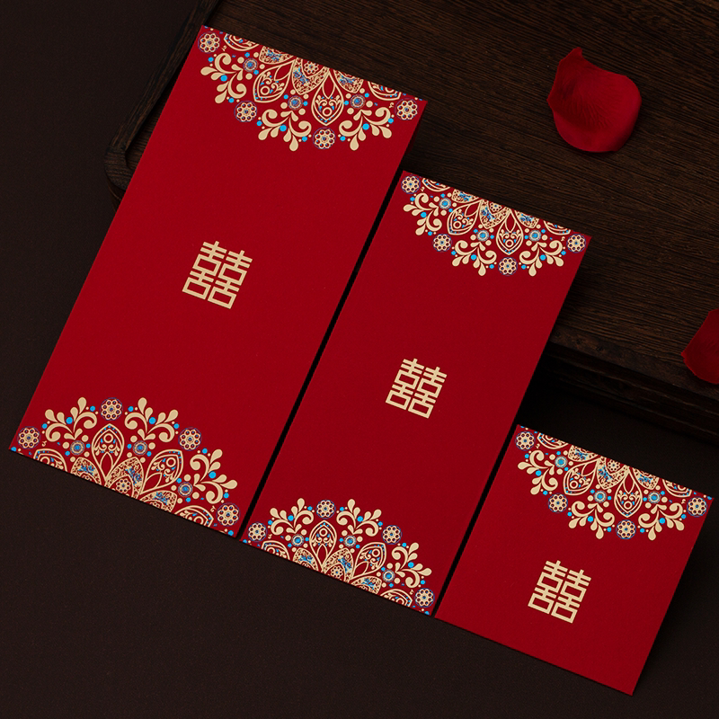 Red Envelopes Wedding 2021 New Chinese Wedding Li Is A Seal With Gift Red Bag Return Gift Personality Creative Change Lipstick Big Red Bag-Taobao
