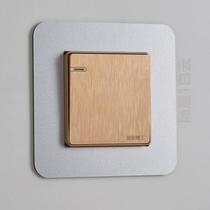 Light and luxurious wind switch with protective sleeve Living room free of stick and waterproof home modern switch socket minimalist patch socket decoration