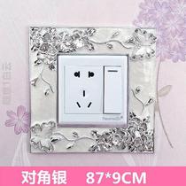 Switch Decoration Stick Protective Sheath Closed Fire Sticker Creative Eurostyle Resin Home Dust Resistant Single Switch Cover Socket Decoration Patch