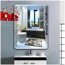 Paste punch-free toilet 1 bathroom wall-mounted bathroom mirror round mirror toilet bathroom mirror
