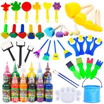 Art area area materials large class middle class kindergarten small class sponge brush childrens painting rubbing tool