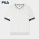 FILA Emerald斐乐女子编织衫2025秋新款时尚清新休闲短袖基础上衣
