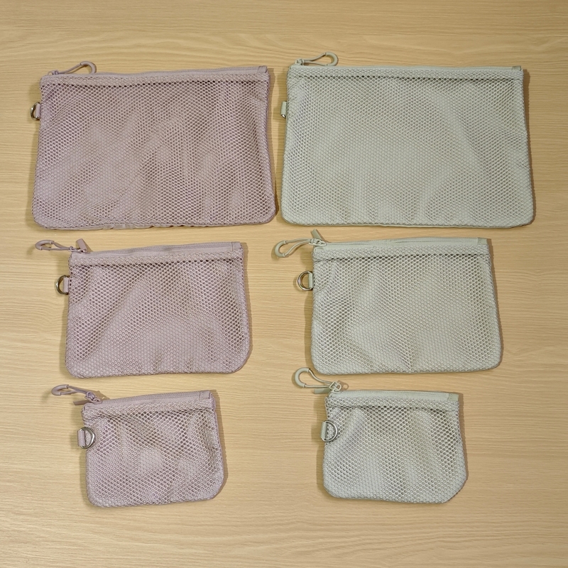 Clearance of Foreign Trade Surplus! No Restock after Sold Out! Mj Style Double Zipper Storage Bag Mesh Storage Pouch Lipstick Small Bag