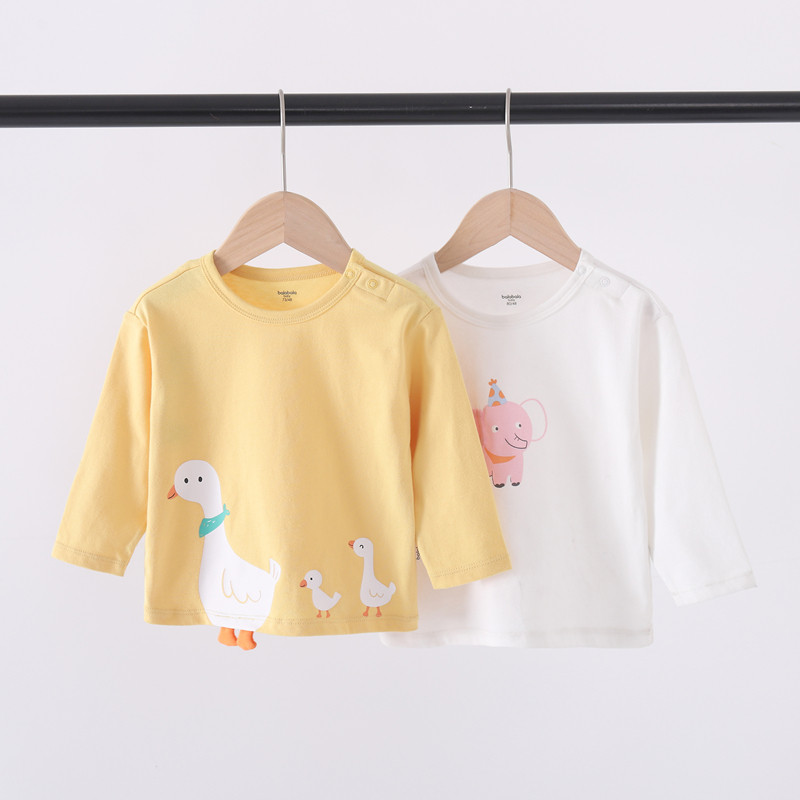 balahero baby bottoming shirt baby long-sleeved T-shirt boys children's clothing 2021 new girls thick T-shirt