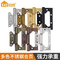 Ledangjia hinge hinge stainless steel bearing mother-in-law wooden door hinge folding thickened folding loose leaf 4 inches one piece