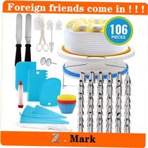 new106Pcs set Cake Decorating Tools Cake Turntable Kit Bakin