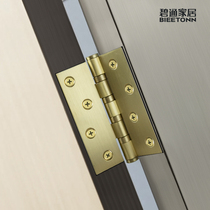 Pure copper thickened bearing hinge brass casement wooden door load-bearing black folding folding page 4 inch single piece mute