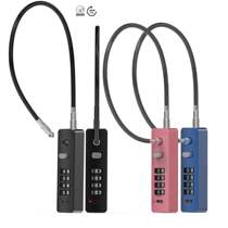 Practical thicker wire diameter push rod recoded white steel lock bicycle helmet sliding door password lock (904T)