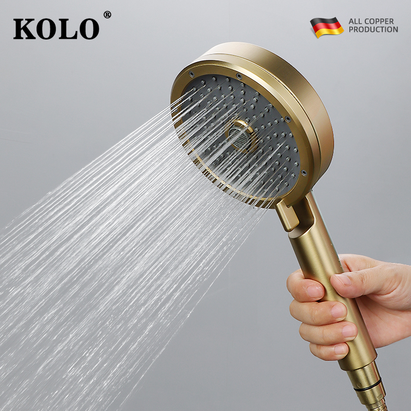 Kolo High-End Handheld Shower Head for Home Use, Multifunctional Showerhead with Water Pressure Boost, Gold Color Kolo High-End Handheld Shower Head for Home Use, Multifunctional Showerhead with Water Pressure Boost, Gold Color