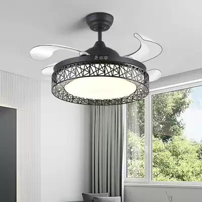 Chigo frequency conversion Bluetooth audio invisible ceiling fan light dining room ceiling fan lamp bedroom home integrated with electric fan chandelier