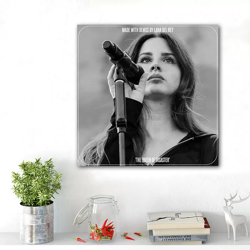 Обложка альбома LANA DEL REY Lan Drey, постер, декоративная картина, вокруг изображены европейские и американские звезды