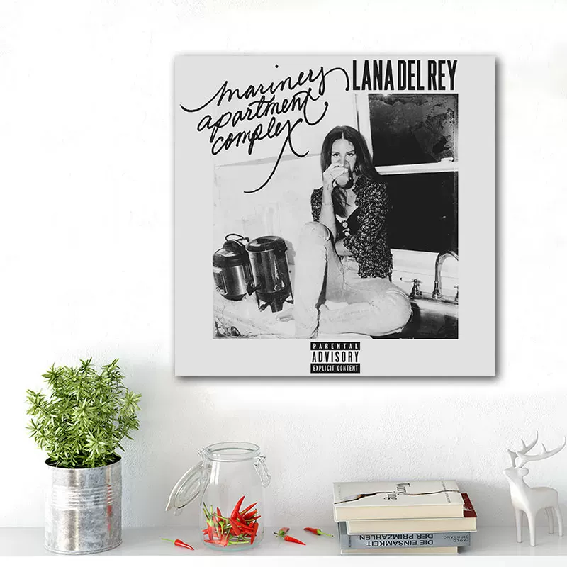 Обложка альбома LANA DEL REY Lan Drey, постер, декоративная картина, вокруг изображены европейские и американские звезды