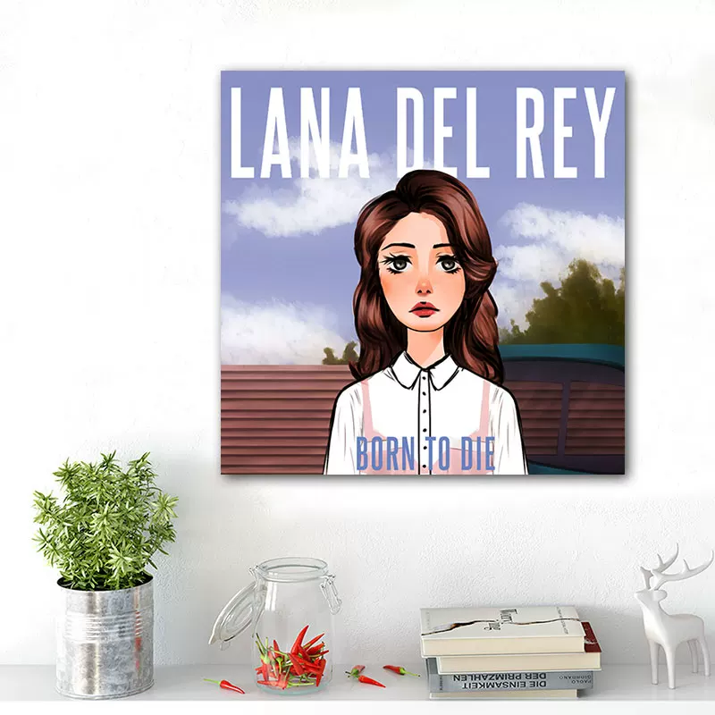 Обложка альбома LANA DEL REY Lan Drey, постер, декоративная картина, вокруг изображены европейские и американские звезды