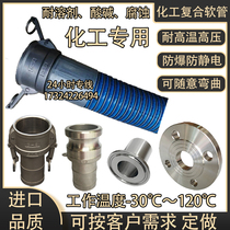 Cyclohexanone solvent pipe anti-static corrosion-resistant pipe chemical acid-base pipe DMF explosion-proof chemical composite hose 3 inches