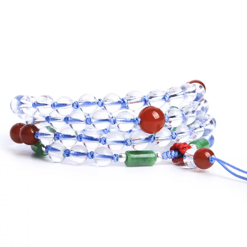 Элитный белый кристалл ручной работы, bracelet, плетёный ожерелье, золотой ремешок, изумруд pendant