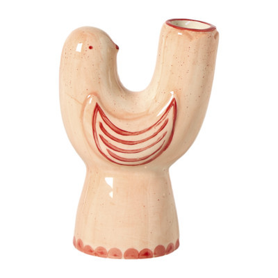 Fqr Living British Poetry Living Hand-Made Carved Pottery Painting Multi-Color Bird-Shaped Candle Holder Fqr Living British Poetry Living Hand-Made Carved Pottery Painting Multi-Color Bird-Shaped Candle Holder