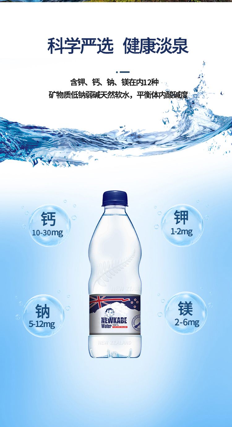 新西兰原装进口  左蓝 天然矿泉水500ml*20瓶 图4