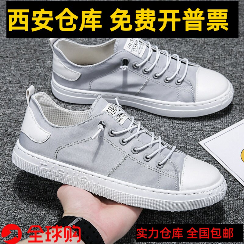 Xi'an high-end spring new canvas shoes men's trendy shoes summer breathable ice silk cloth casual shoes men's Korean version all-match