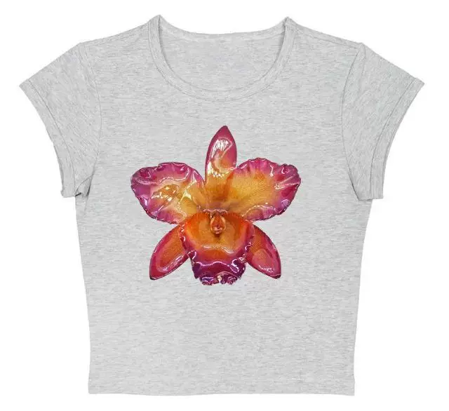 [Y2k футболка с коротким рукавом Harajuku графический Crop Top эстетика гот T-]