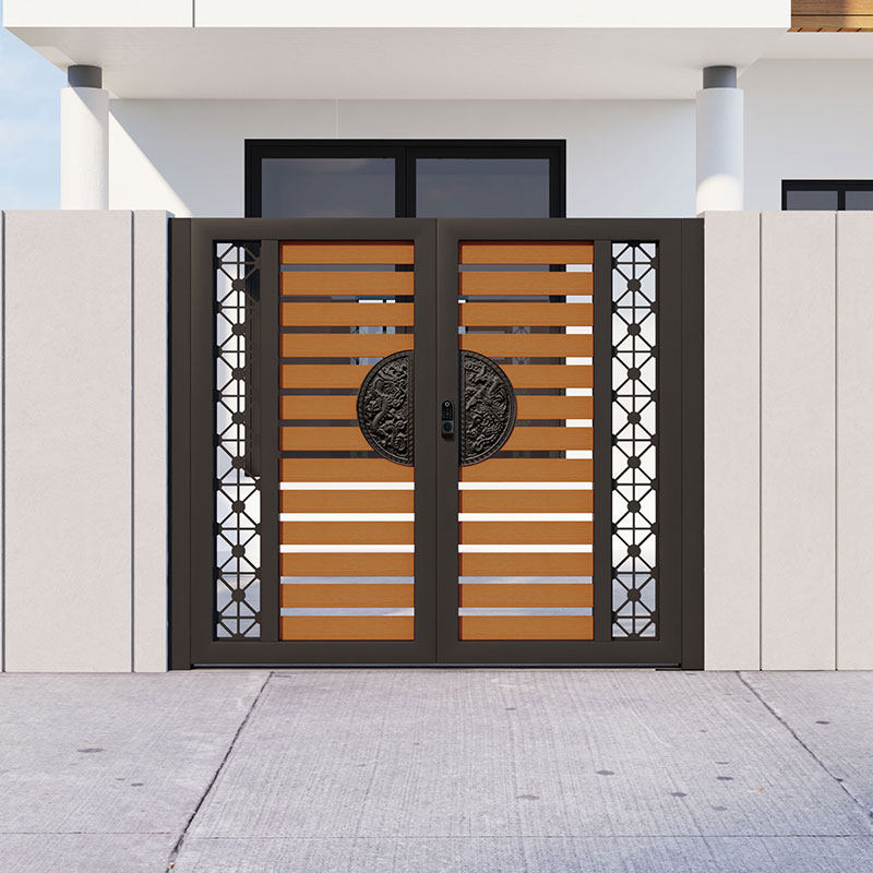 Custom wrought iron plastic wood courtyard door villa gate garden entry single door community courtyard door country yard door - Taobao