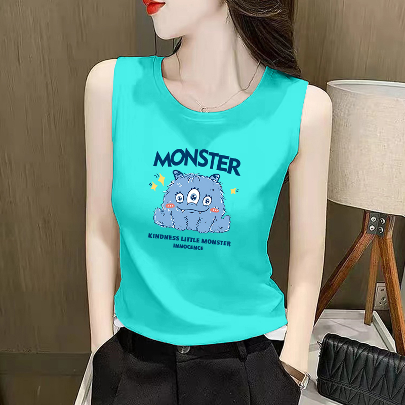 Pure Cotton Camisole for Women, Summer Slim-Fit Sleeveless Base Shirt, Versatile Loose Outerwear, Trendy Sports Top