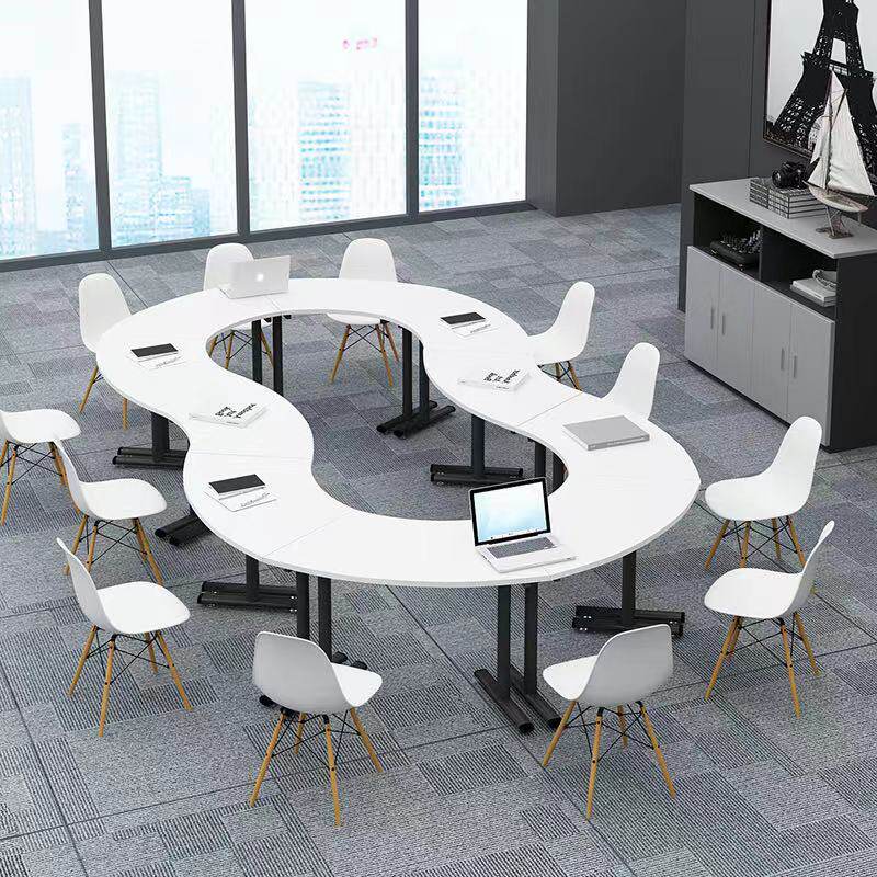 Oval conference table splicing conference table and chair combination reception table leisure desk negotiation table meeting training table