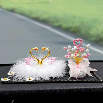 Car Perfume Pendulum on-board Adorable Crystal Swan Interior Decoration Items Creative High-end Cars Middle Control Lady