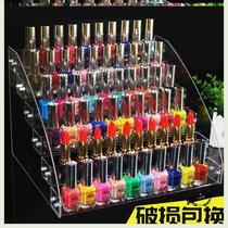 Nail Polish Display Rack Acrylic Plastic Transparent Shelf Beauty Chia Store Exhibition Rack Cosmetic containing plaid containing box