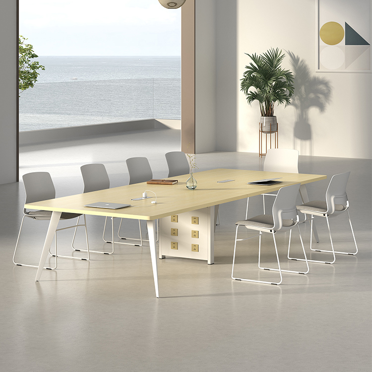 Conference table simple modern large and small conference room negotiation reception training workbench long office desk and chair combination